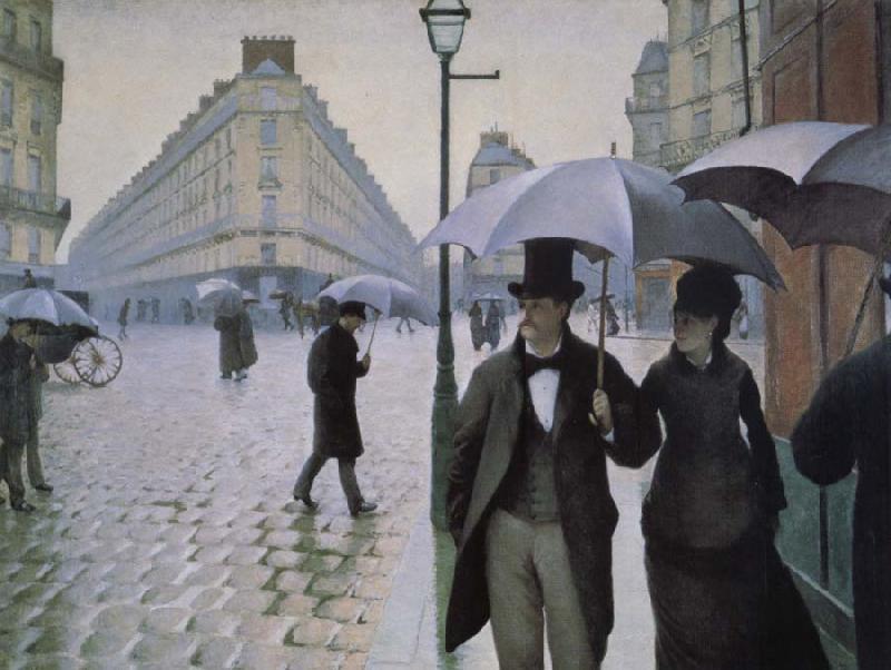 Gustave Caillebotte Rainy day in Paris Germany oil painting art